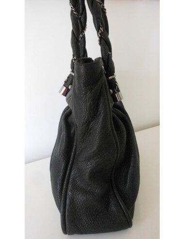 SAC CHANEL SHOPPING CUIR NOIR