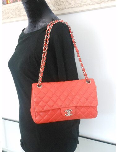 SAC CHANEL CLASSIQUE CORAIL  