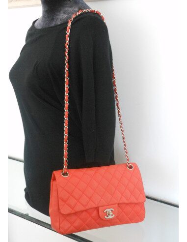 SAC CHANEL CLASSIQUE CORAIL  