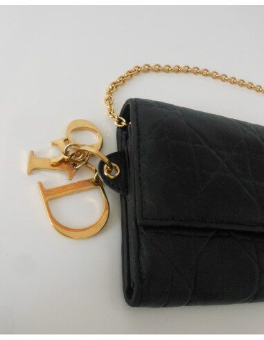 POCHETTE PORTE-FEUILLE LADY DIOR NOIR