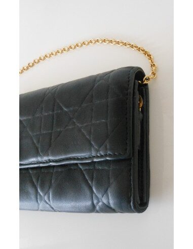 POCHETTE PORTE-FEUILLE LADY DIOR NOIR