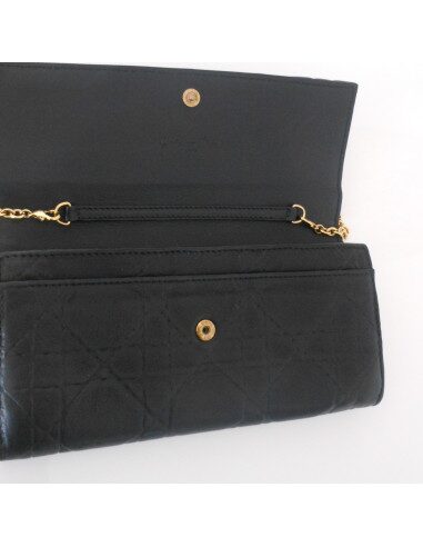 POCHETTE PORTE-FEUILLE LADY DIOR NOIR