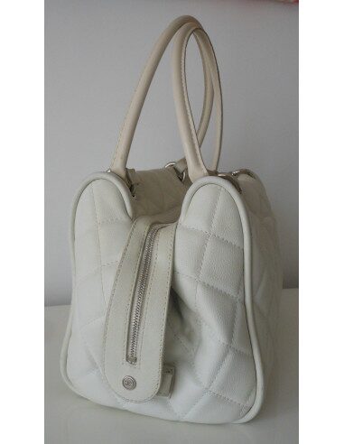 SAC CHANEL SHOPPING CUIR BLANC 