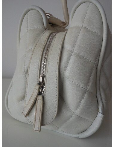 SAC CHANEL SHOPPING CUIR BLANC 