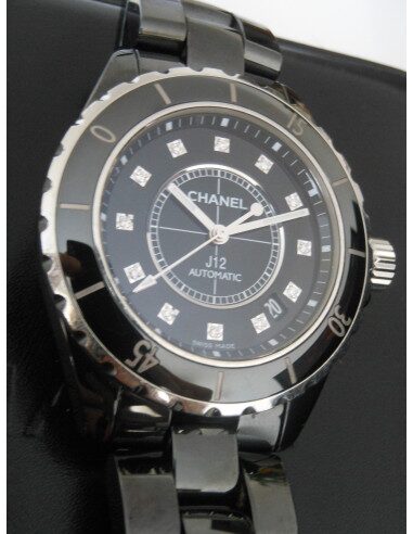 MONTRE CHANEL J12 38mm INDEX DIAMANTS 