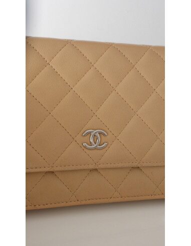 POCHETTE CHANEL WALLET ON CHAIN BEIGE
