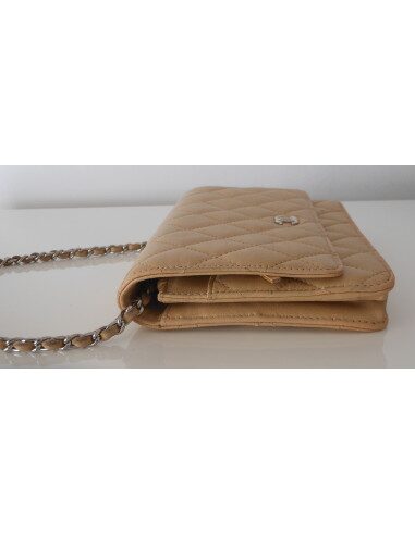 POCHETTE CHANEL WALLET ON CHAIN BEIGE
