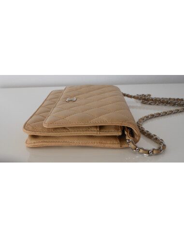 POCHETTE CHANEL WALLET ON CHAIN BEIGE