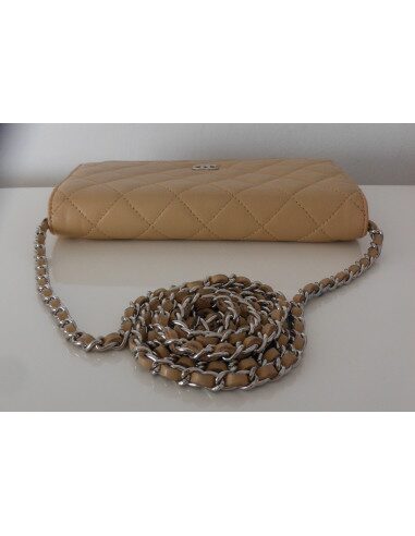 POCHETTE CHANEL WALLET ON CHAIN BEIGE