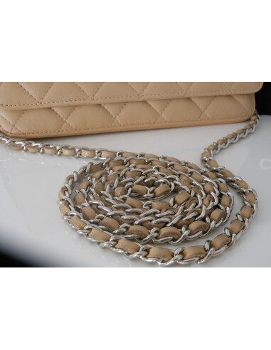 POCHETTE CHANEL WALLET ON CHAIN BEIGE