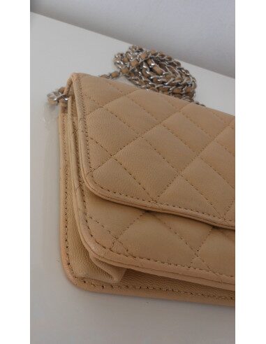 POCHETTE CHANEL WALLET ON CHAIN BEIGE