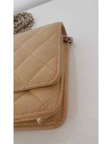 POCHETTE CHANEL WALLET ON CHAIN BEIGE