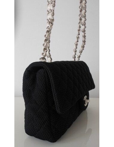 SAC CHANEL TIMELESS TOILE NOIR