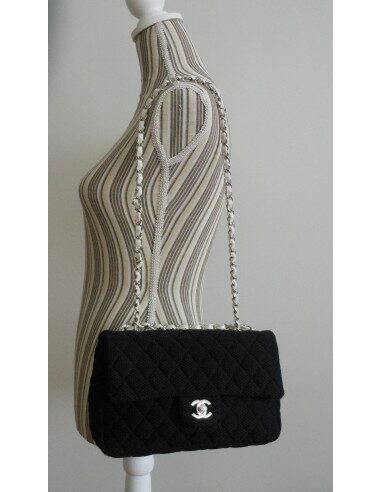 SAC CHANEL TIMELESS TOILE NOIR