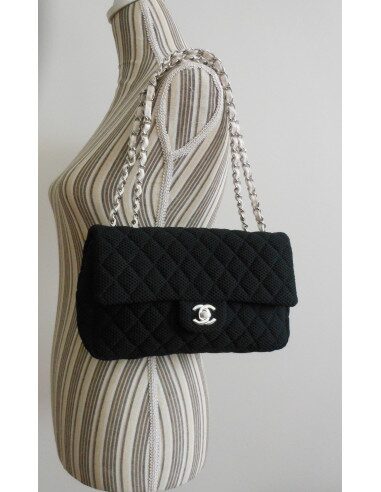 SAC CHANEL TIMELESS TOILE NOIR