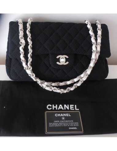 SAC CHANEL TIMELESS TOILE NOIR