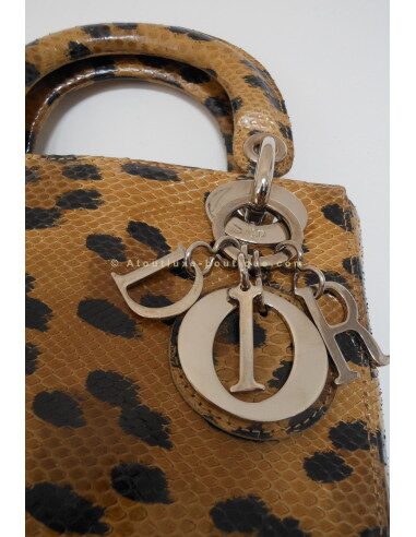 SAC MINI LADY DIOR VINTAGE PYTHON