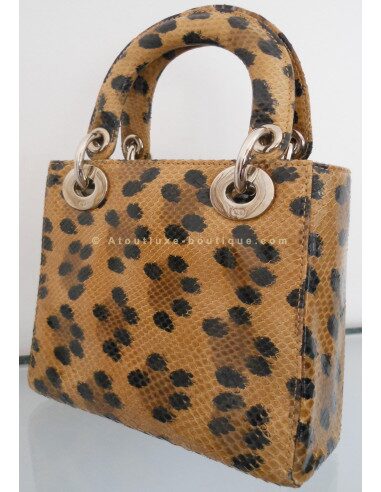 SAC MINI LADY DIOR VINTAGE PYTHON