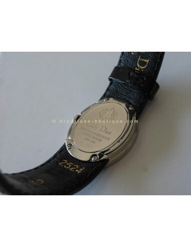 MONTRE LADY DIOR BRACELET CANNAGE NOIR