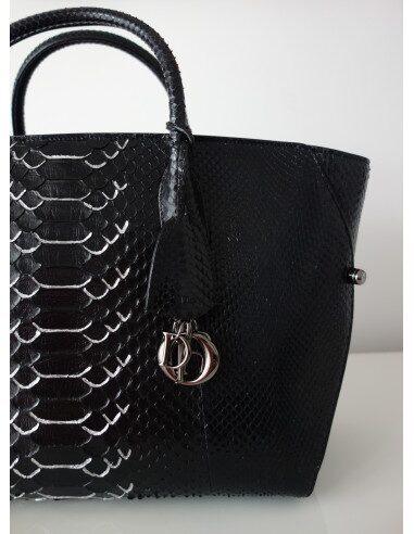 SAC DIOR BAR PYTHON NOIR