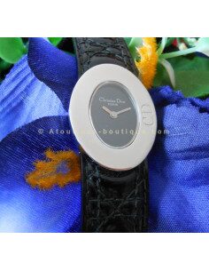 MONTRE LADY DIOR BRACELET CANNAGE NOIR
