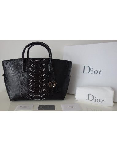 SAC DIOR BAR PYTHON NOIR