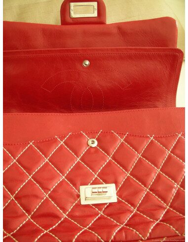 SAC CHANEL 2.55 ROUGE TAILLE L