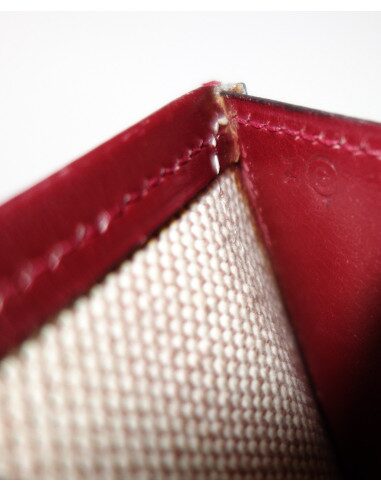 POCHETTE HERMES JIGE CUIR ROUGE