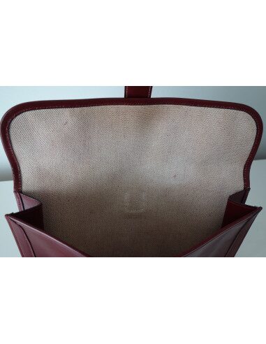 POCHETTE HERMES JIGE CUIR ROUGE