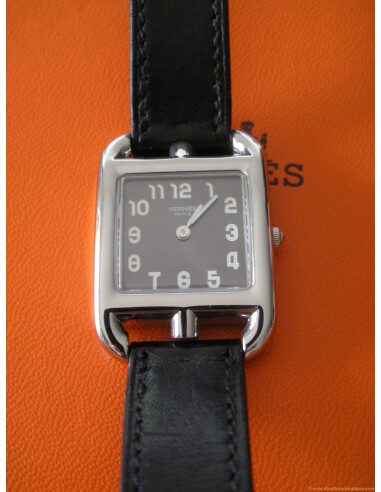 MONTRE HERMES CAPE COD DOUBLE TOUR NOIR