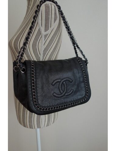 SAC CHANEL CUIR NOIR 